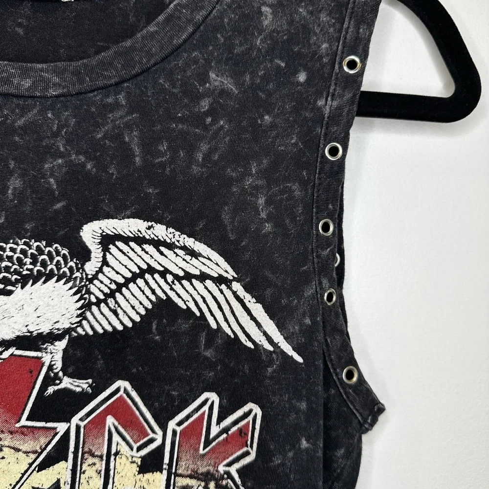 Rock Graphic Sleeveless Top - Black - Picture 3 of 5